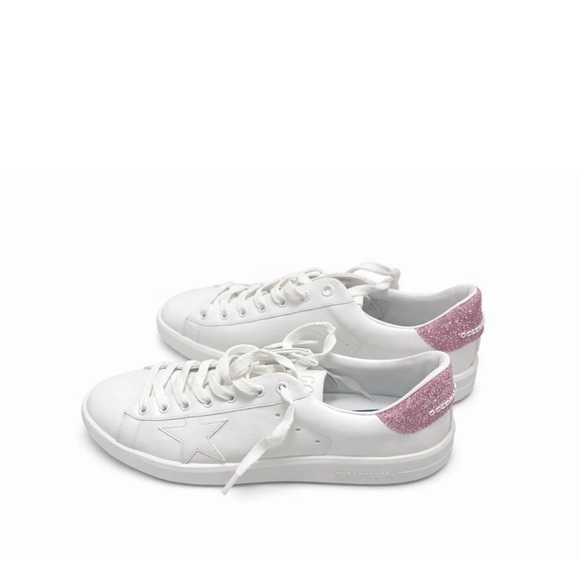 Women's Golden Goose sneakers in white and pink glitter. - Picture 2 of 11